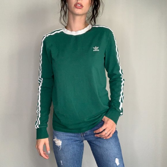 adidas long sleeve top green